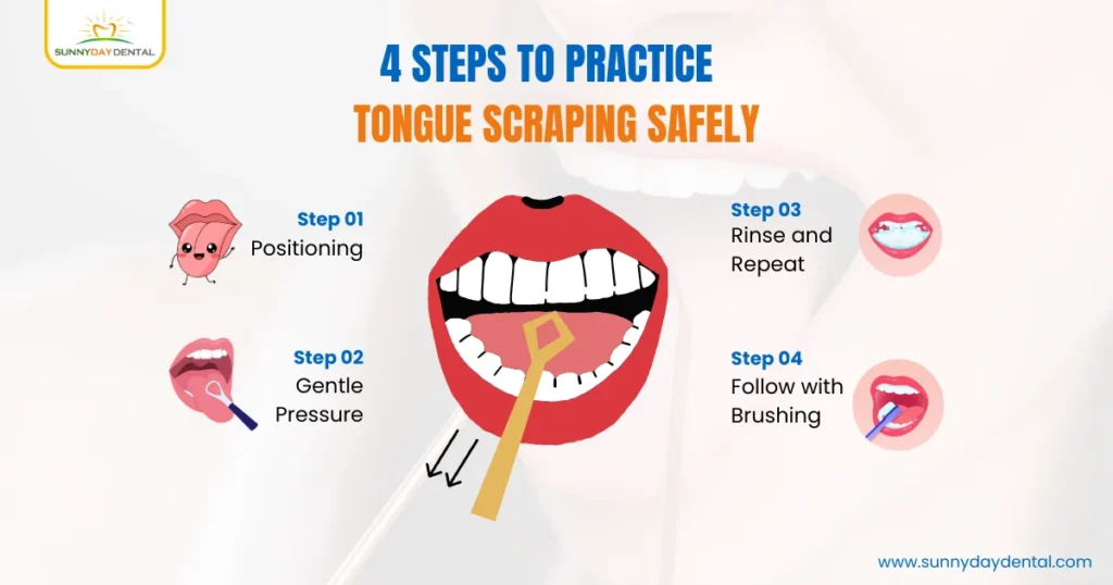 4 Steps to Practice Tongue Scraping Safely
