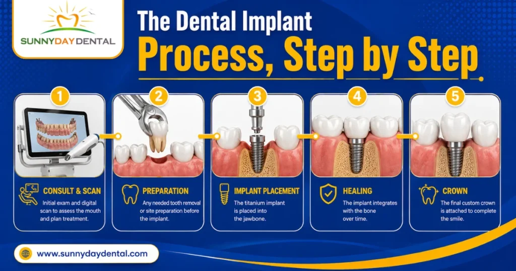 The Dental Implant Process, Step by Step