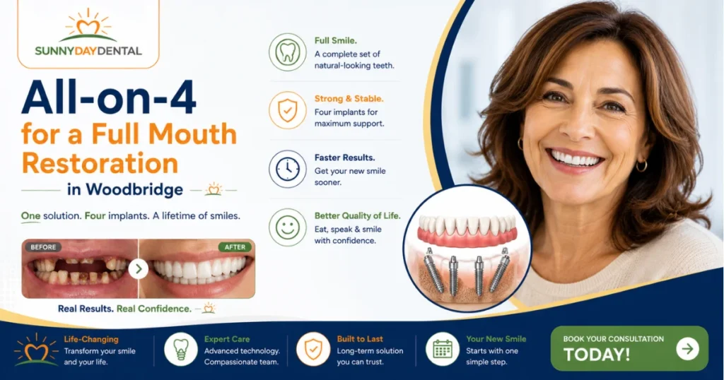 All-on-4 for a Full Mouth Restoration in Woodbridge